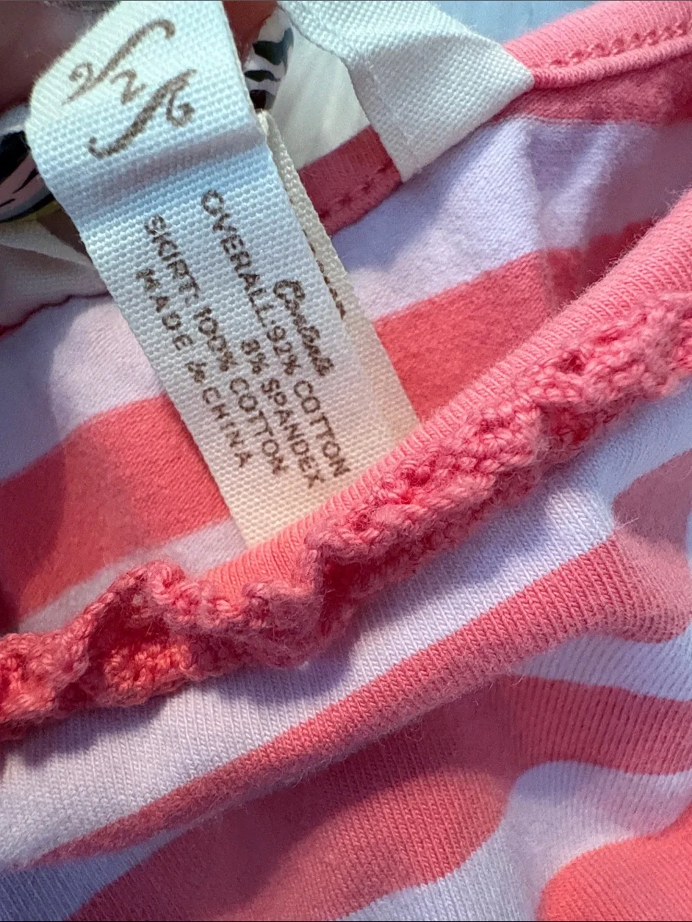 Matilda Jane Coral Pink & Navy Multi Sewing Print Dress
